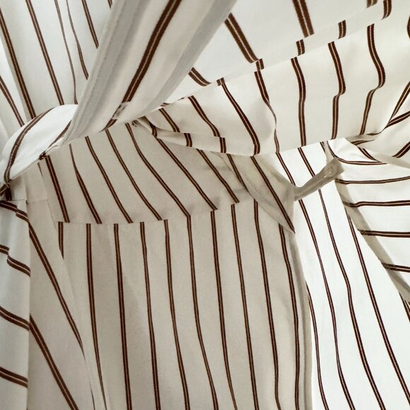 A.L.C "Madison" Striped Wrap Shirtdress, size 2 - Picture 6 of 9